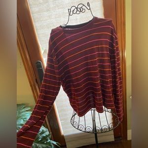 A New Day Long sleeve T shirt with stripes